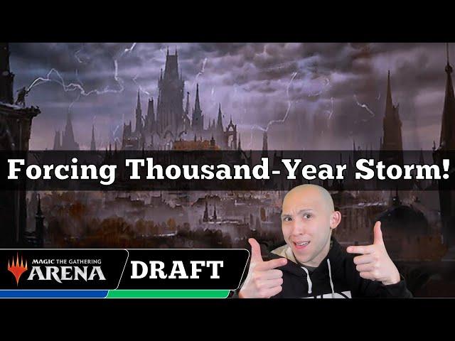 Forcing Thousand-Year Storm! | MTG Foundations Draft | MTG Arena