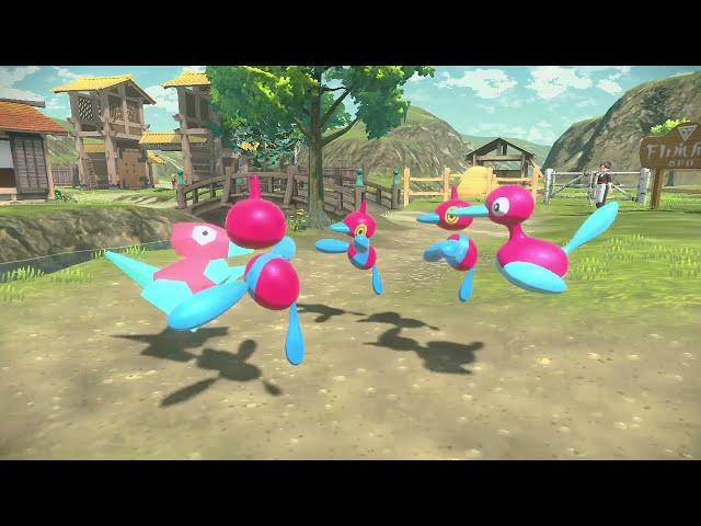 PORYGON Tries To Socialize With PORYGON-Z/2 - Pokemon Legends Arceus