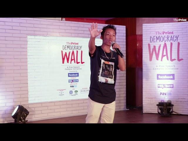 Rapper K4 Kekho performs at Democracy Wall