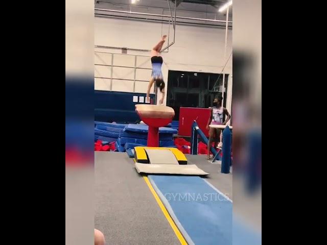 EPIC JUMPING GIRLS VAULT GYMNASTICS #SHORT