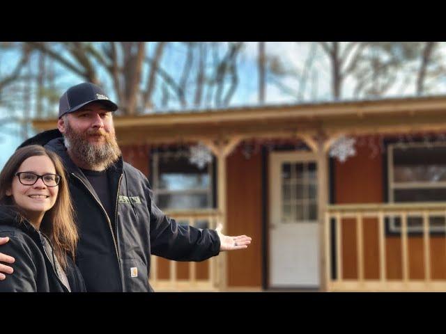 *TIMELAPSE* Couple Turns Shed Into Cabin | 12x20 Shed | Shed To House