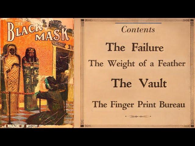 Collection of Four Mystery Stories | Black Mask August 1922 (1 of 2)