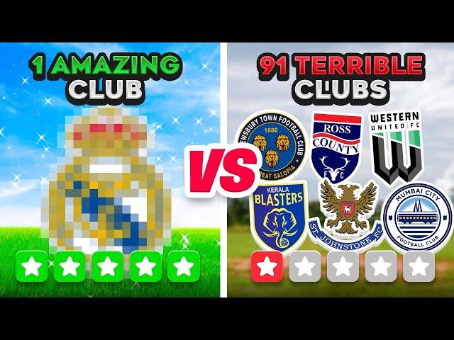 1 Amazing Club vs 91 Terrible Clubs! ⭐