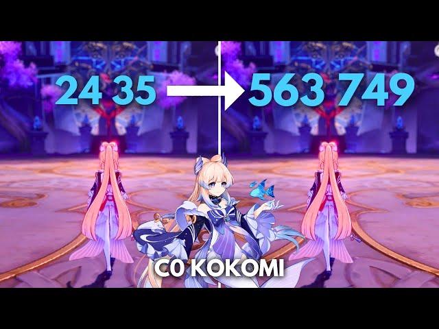 F2P :- C0 KOKOMI 563k Nuke Tutorial [ Genshin Impact ]