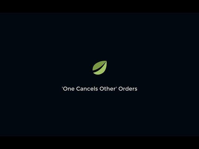 Bitfinex - OCO Orders (One Cancels Other)