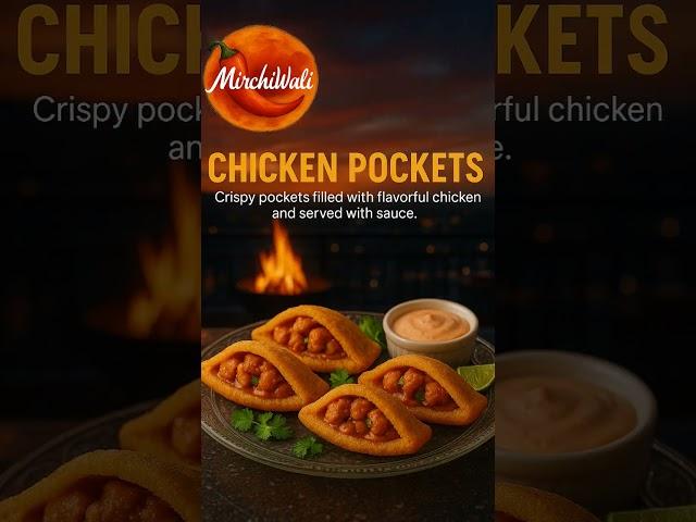 Freshly Made Chicken Pockets!Golden, crispy, and packed with flavor ️! MirchiWali!!!