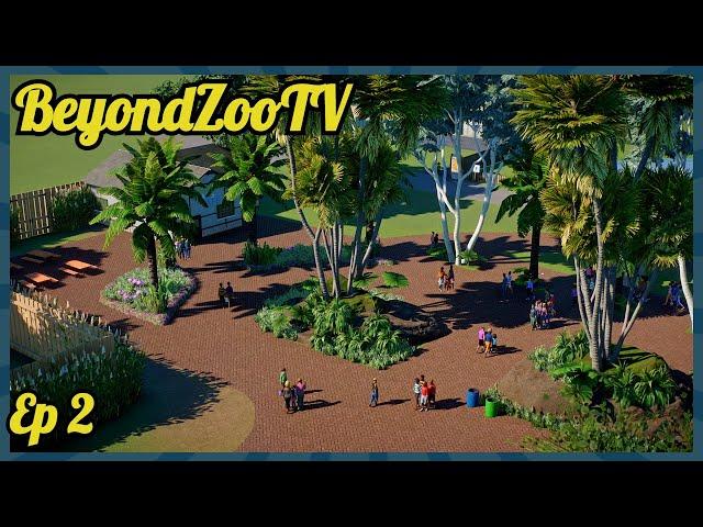 Building the Entrance Plaza! | Let's Play Planet Zoo Franchise Mode Episode 2