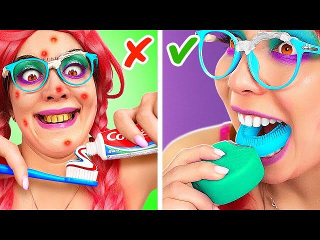 From Nerd to Princess! *Mermaid Beauty Makeover Hacks and Gadgets