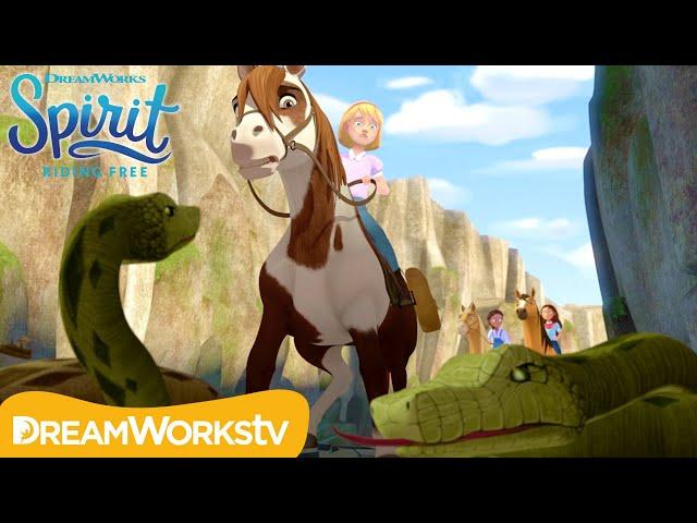 Snake Attack! | SPIRIT RIDING FREE | Netflix