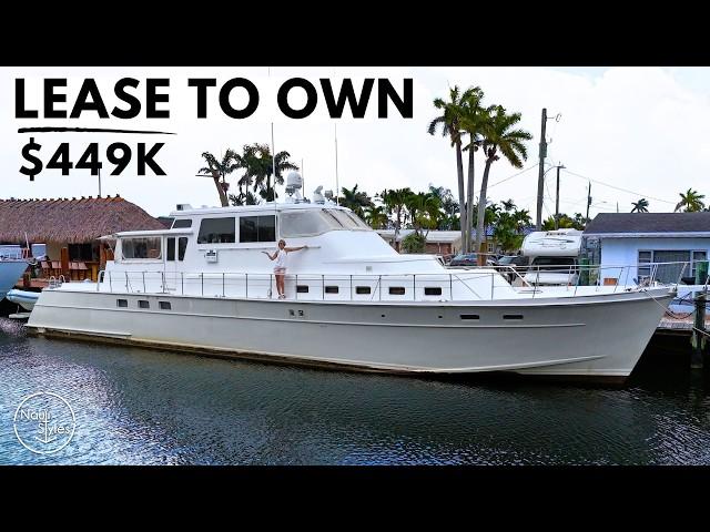 DONATED!!!  SUPERYACHT for $449K / 1982 Huckins 78 Classic Liveaboard Yacht Tour