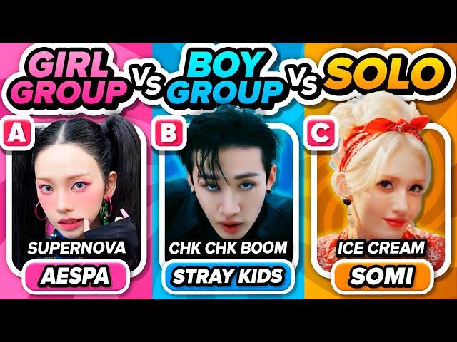 SAVE ONE SONG: GIRL GROUP vs BOY GROUP vs SOLO  | KPOP QUIZ GAME 2024