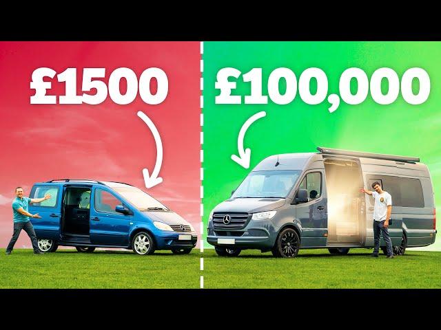 £1500 DIY Camper Vs £100,000 Luxury Camper