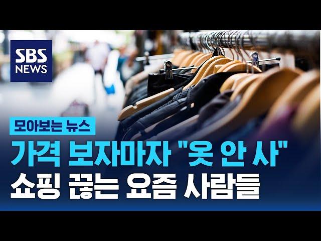 가격 보자마자 "옷 안 사"…쇼핑 끊는 요즘 사람들 / SBS / 모아보는 뉴스