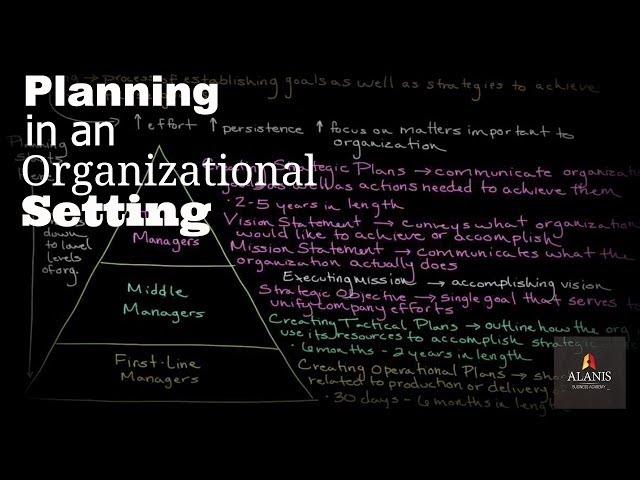 Planning in an Organizational Setting