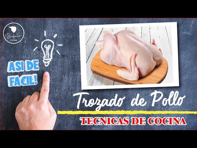 Como cortar un pollo entero en 8 piezas,  explicado  paso a paso de manera simple