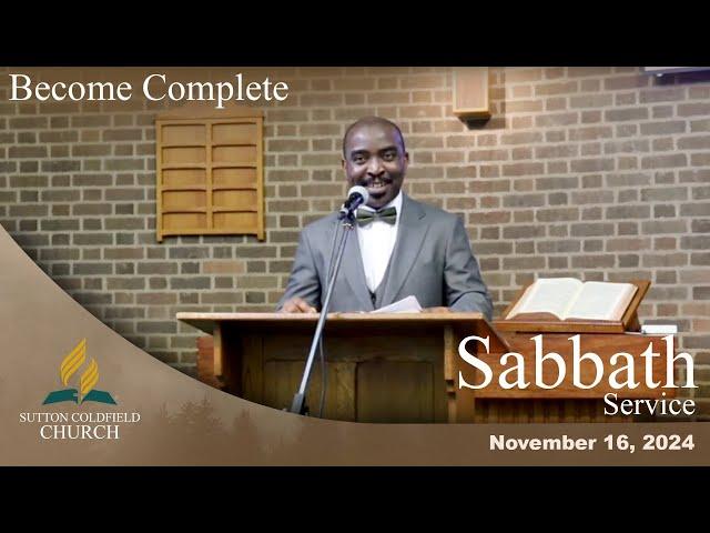 SDA Church | Sutton Coldfield | Birmingham UK | November 16 2024 | Sabbath Service