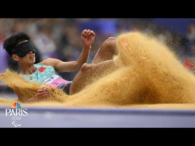 Dongdong Di topples Lex Gillette's long jump T11 world record to take gold in Paris | NBC Sports