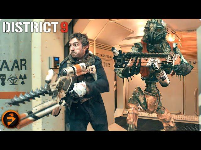 DISTRICT 9 | Breaking into MNU | Sharlto Copley Sci-Fi Movie