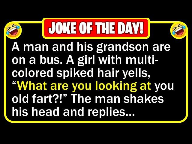  BEST JOKE OF THE DAY! - A 67-year-old man and his grandson were riding on a bus... | Funny Jokes