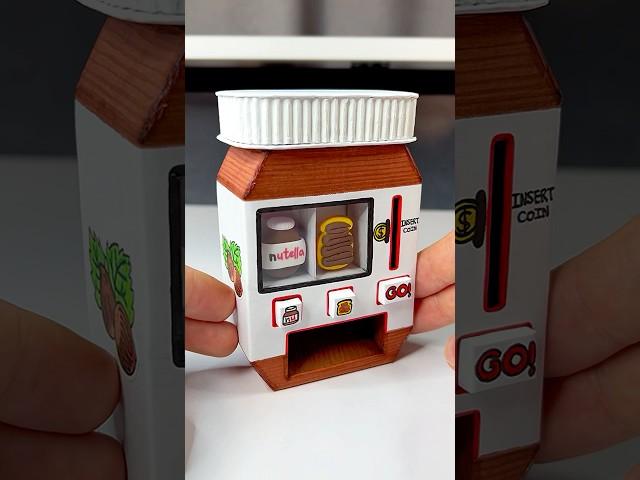 DIY Working Nutella Vending Machine with Paper | Paper Craft Ideas #shorts #papercraft