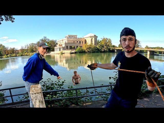 Magnet fishing is too complicated here: German-occupied castle (WW2)