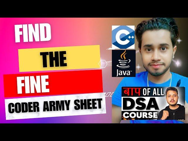 Find the fine | Find the fine of car and fine array | Coder Army Sheet | C++ | Java| Triloki