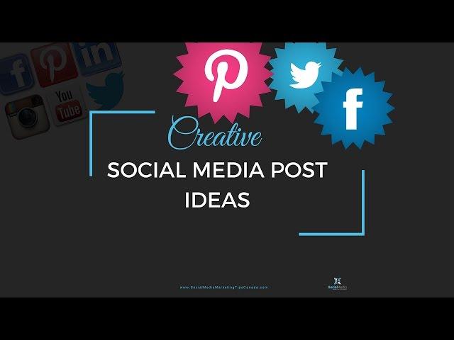 Creative Social Media Post Ideas