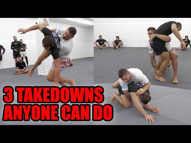 3 Simple Takedowns from Rear Body Lock | Nicky Rod B-Team Technique