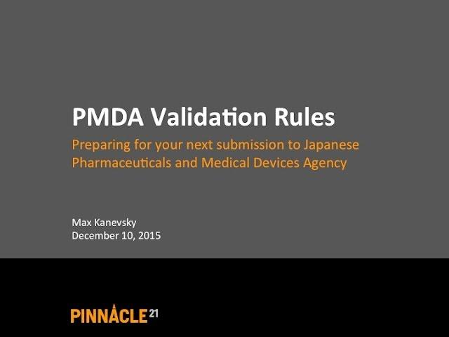 PMDA Official Validation Rules
