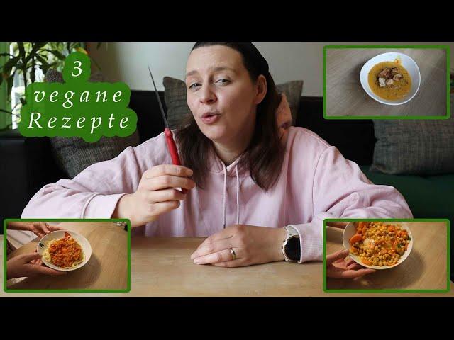 Vegane Rezepte | Linsenbolognese | Kartoffelsuppe | Kokosgemüse mit Reis