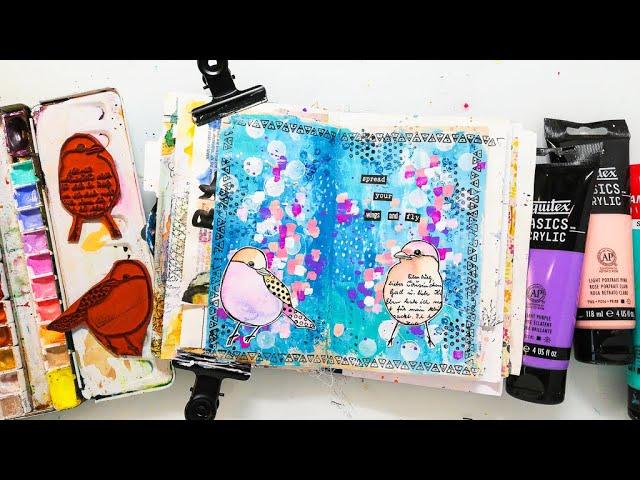 Easy Mixed Media Art Journal Tutorial for Beginners