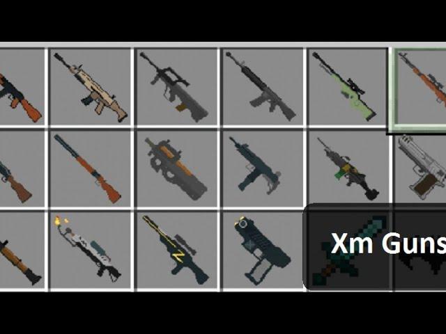 мод на 2д оружие в Майнкрафт пе xm guns