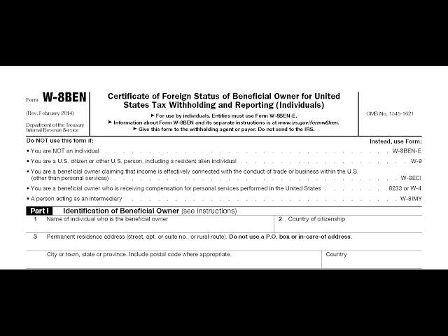 Form W-8BEN