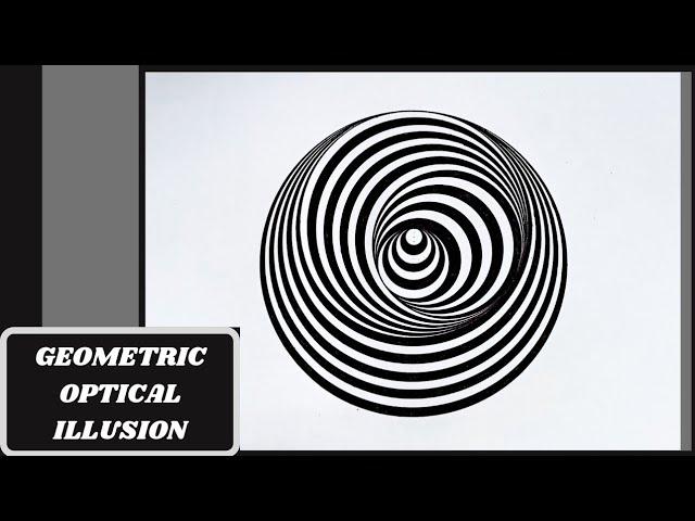 How To Draw Geometric Optical Illusion || Geometrical Chart || Easy || Measurements