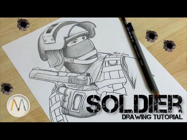 How to draw a soldier special forces / Drawing tutorial