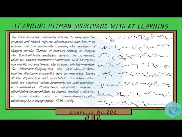 Pitman Shorthand - Exercise No.202 Dictation (70 WPM) - KZ Learning