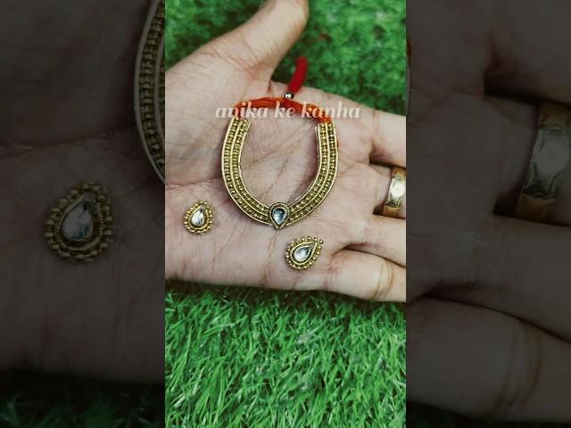 how to make necklace for Laddu Gopal  #shorts #anikakekanha