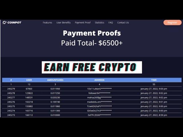 COINPOT Tutorial  - Earn FREE Crypto Every 5 Minutes