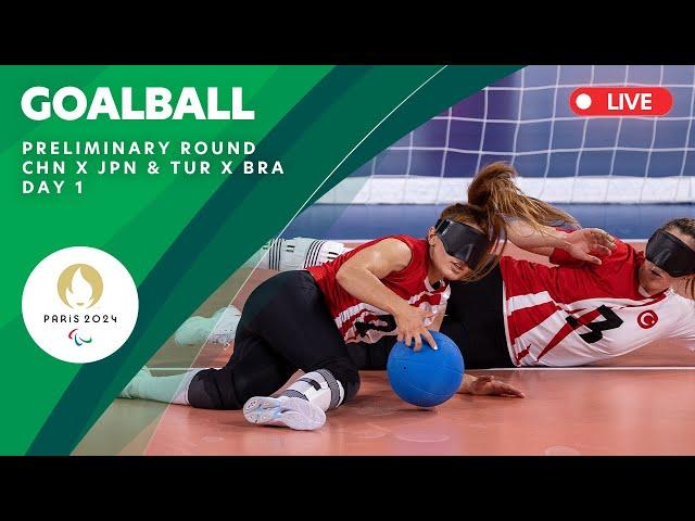 Goalball - Preliminary Round - Men's CHN X JPN & Women's TUR X BRA | Day 1 | Paris 2024 Paralympics