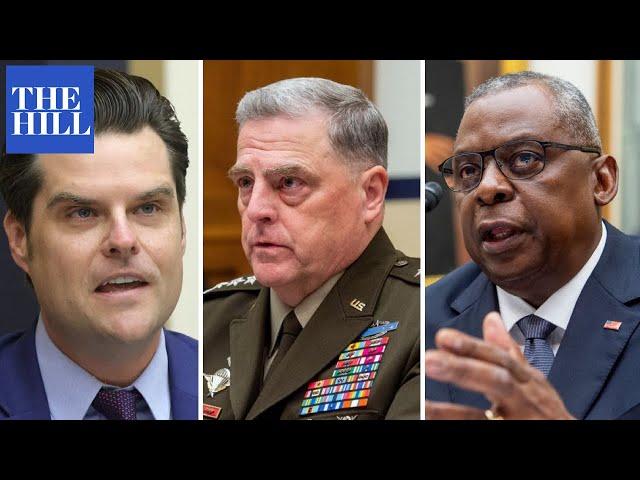 'YOU SHOULD BE FIRED!' Matt Gaetz rips military commanders during fiery hearing exchange