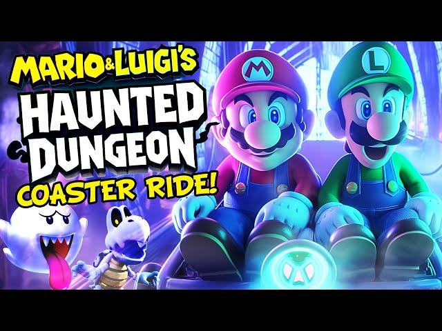 MARIO & LUIGI! Dungeon Dark Ride and Roller Coaster (POV)