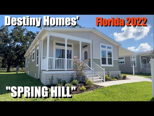 Destiny Homes' "Spring Hill" Affordable Manufactured Home Tour For Sale In Brooksville, Florida 2022