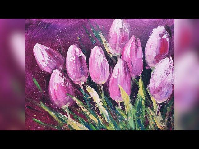 TULIPS | And purple shades  Simple to draw