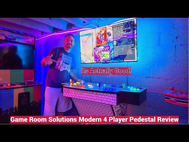 Game Room Solutions Modern Arcade 4 Player Pedestal Cabinet Full Review - Great with some Caveats!