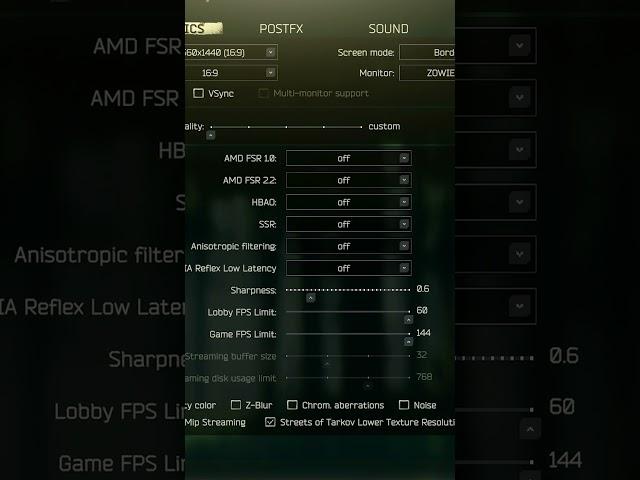 BEST TARKOV SETTINGS PT. 3 #escapefromtarkov