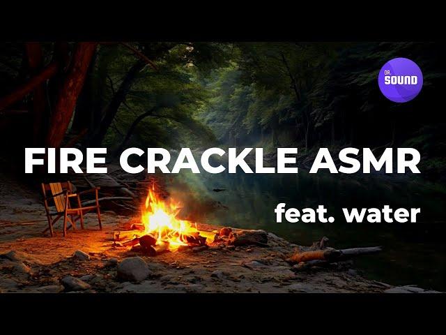 Cozy crackling campfire bonfire by a mountain valley Sound ASMR