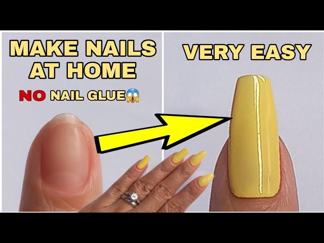 How to Make Fake Nails that Look Real with Plastic 2022 | Make Your Own Nail at Home | Diy Fake nail