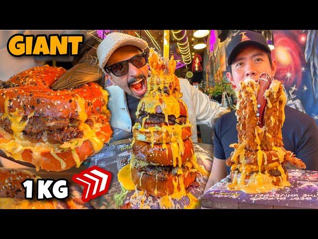 TOP 3 BURGERS IN DUBAI - 1 KG Giant Khalifa Burger