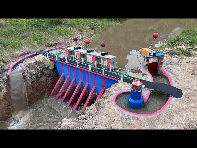 Build mini hydropower on a small stream with a powerful unit