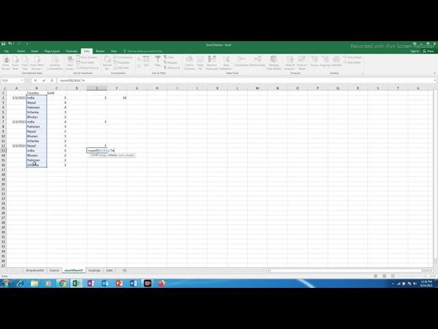 COUNTIF AND SUMIF function in excel with practical data - Excel Tutorial